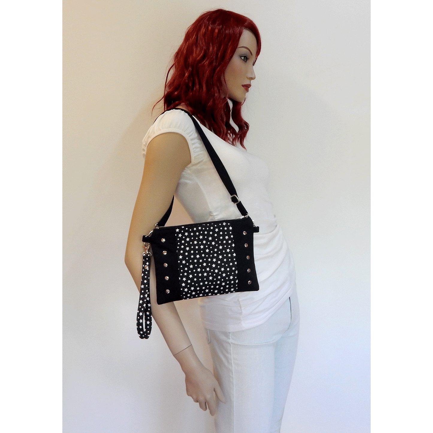 Noir Starry Night Wristlet