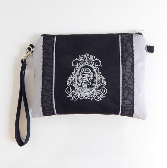 Victorian Skull Cameo Wristlet