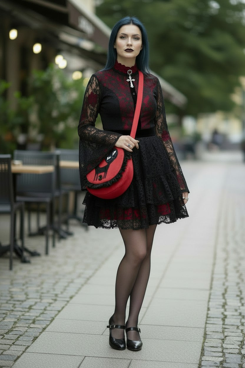 Velvet Bloodmoon Cat Purse